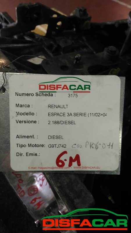 Cambio usato Renault Espace 3A SERIE. VEL SATIS laguna 2002, codice G9TJ742 – foto 8 di 12