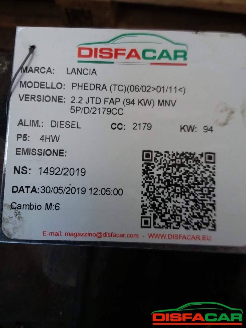 Cambio usato Lancia Phedra 2002, codice 4HW – foto 10 di 10