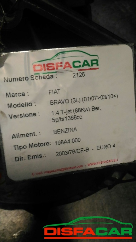 Cambio usato Fiat Bravo TJET. T-JET 2006, codice 198A4000 – foto 9 di 9