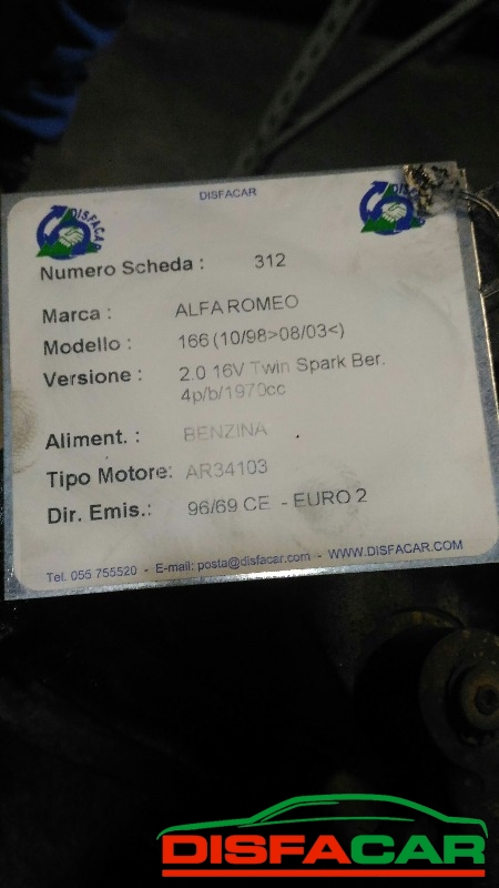 Cambio usato Alfa Romeo Alfa 166 1998, codice AR34103 – foto 9 di 9