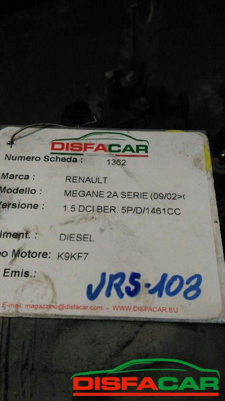 Cambio usato Renault Megane 2A SERIE 2002, codice K9KF7 – foto 9 di 10