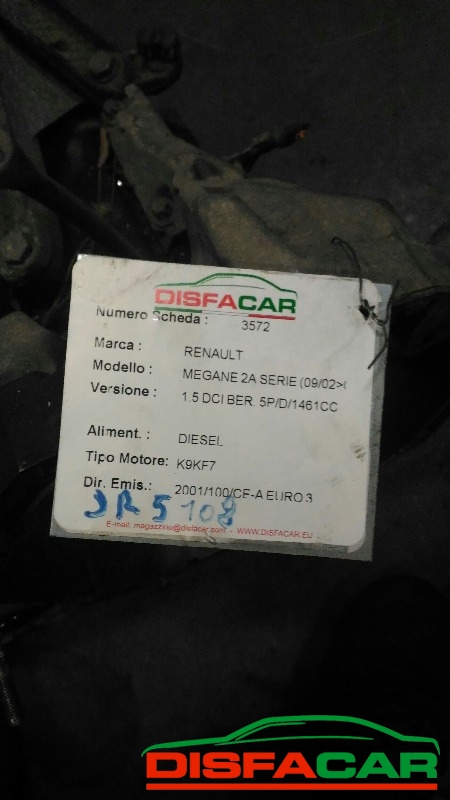 Cambio usato Renault Megane 2A SERIE 2002, codice K9KF7 – foto 10 di 10