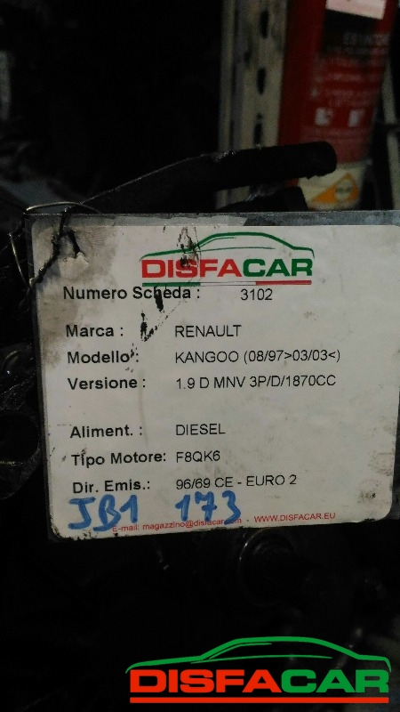 Cambio usato Renault Kangoo 1997, codice F8QK6 – foto 6 di 7