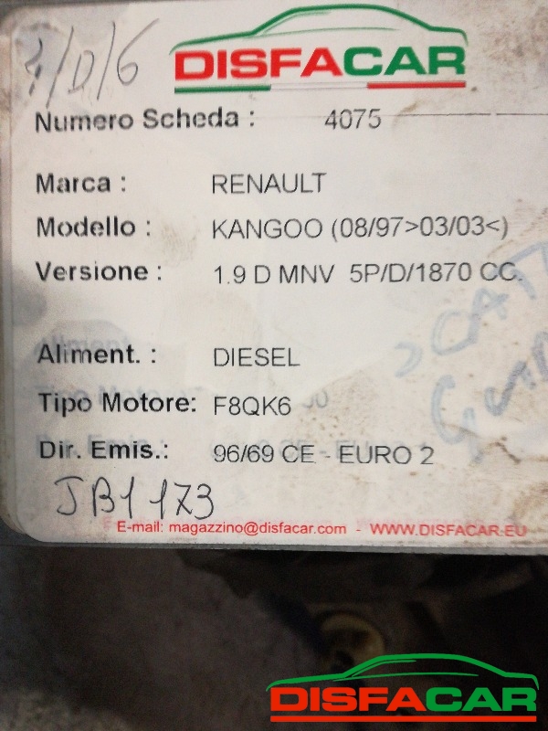 Cambio usato Renault Kangoo 1997, codice F8QK6 – foto 7 di 7