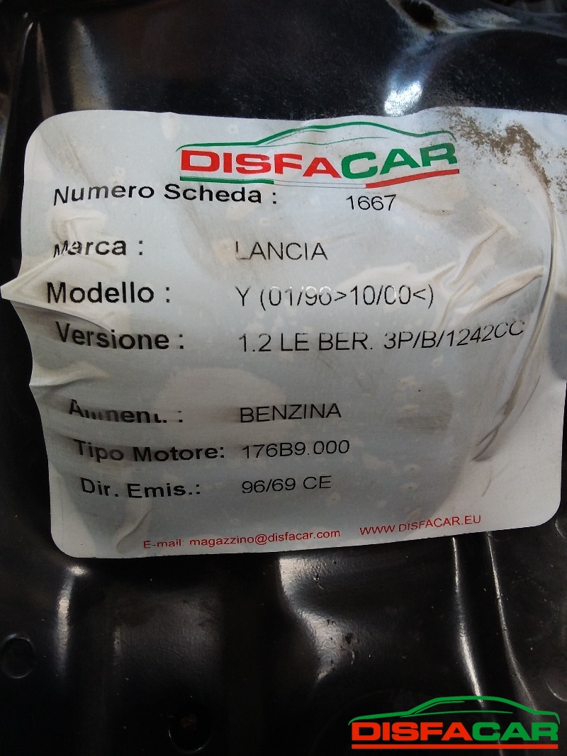 Telaietto anteriore usato Lancia Y 1A SERIE. ELEFANTINO BLU 1996, codice 840A3000 – foto 7 di 8