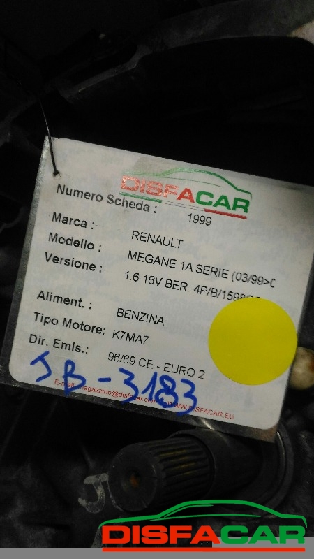 Cambio usato Renault Megane 1A SERIE 1999, codice K7MA7 – foto 8 di 8