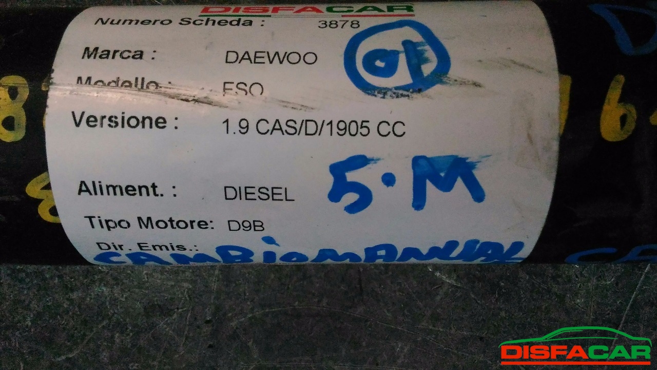 Albero di trasmissione usato Daewoo CASSONATO 2001, codice D9B – foto 11 di 11