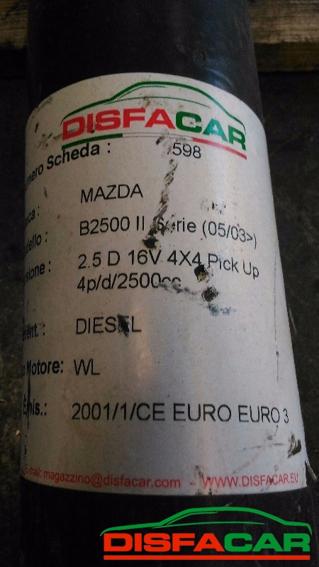 Albero di trasmissione usato Mazda B series B2500 2A SERIE. PICK-UP, codice WL – foto 10 di 10