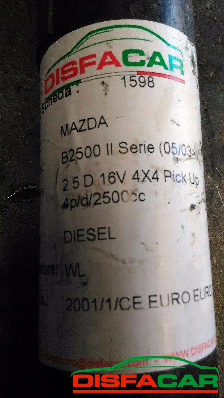 Albero di trasmissione usato Mazda B series B2500. 2A SERIE. PICK-UP, codice WL – foto 9 di 9