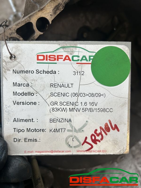 Cambio usato Renault Scenic 2003, codice K4MT7 – foto 9 di 9