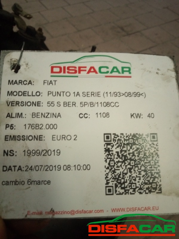 Cambio usato Fiat Punto 1A SERIE 1993, codice 176B2000 – foto 6 di 6