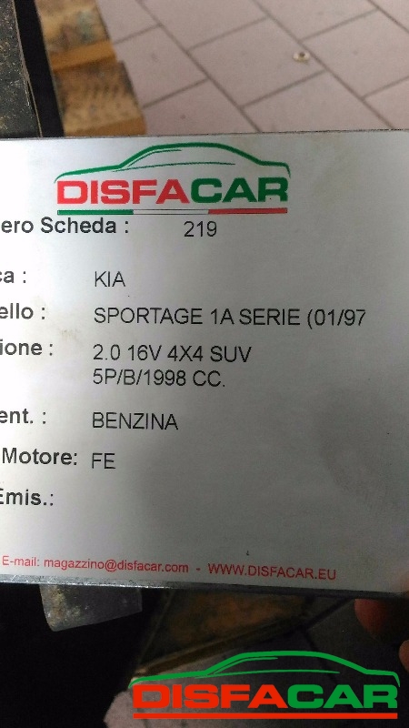 Cambio usato Kia Sportage 4x4 1997, codice FE – foto 10 di 10