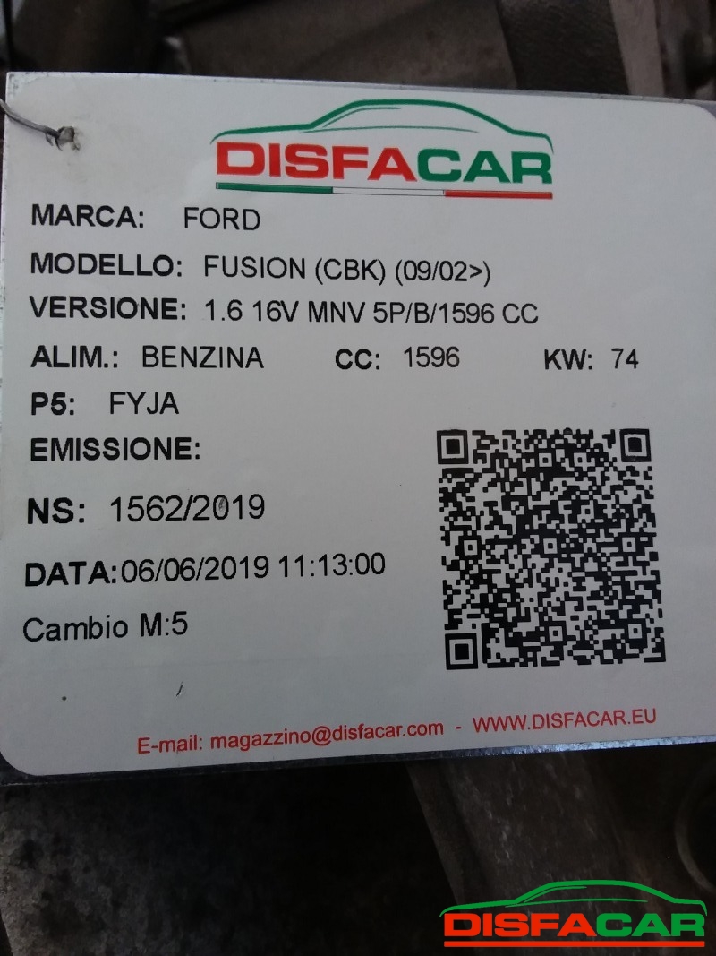 Cambio usato Ford Fusion 2002, codice FYJA – foto 7 di 7