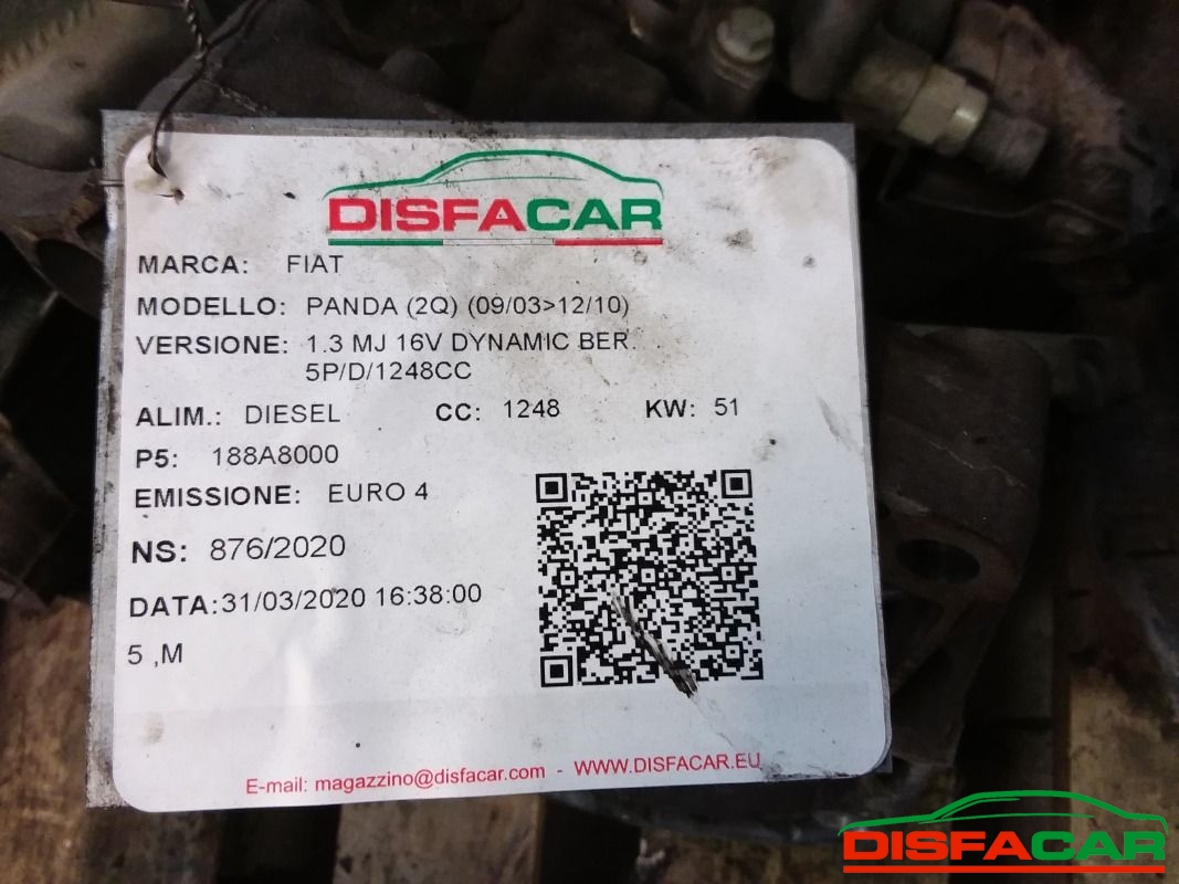 Cambio usato Fiat Panda 2003, codice 188A8000 – foto 7 di 7
