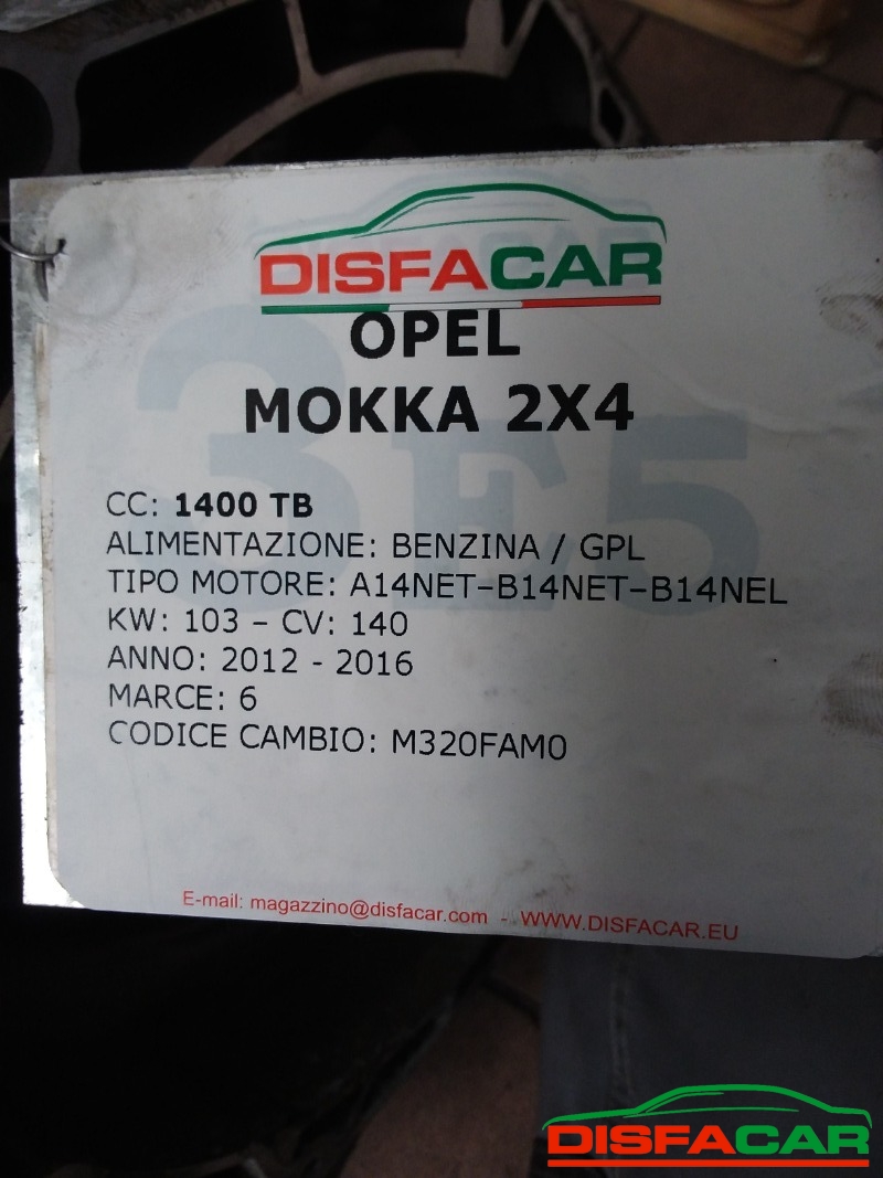Cambio usato Opel Mokka 2012, codice m320fam0 – foto 10 di 13