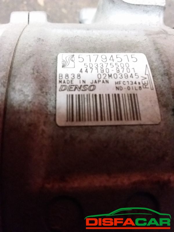 Compressore clima usato Alfa Romeo MiTo BRAVO 2A DOBLO DELTA PUNTO EVO GRANDE PUNTO 14 ABARTH 2008, codice… – foto 2 di 9