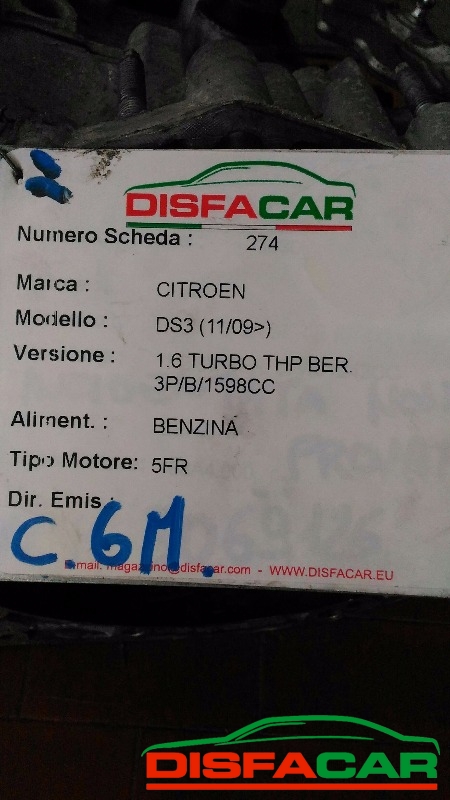 Cambio usato Citroën DS3 2009, codice 5FR – foto 8 di 8