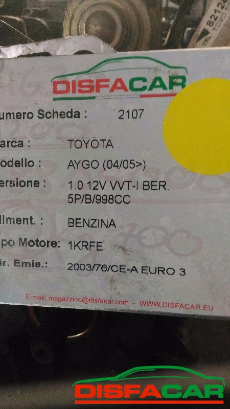 Cambio usato Toyota Aygo ROBOTIZZATO 2005, codice 1KRFE – foto 10 di 11