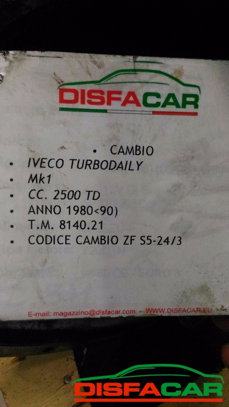 Cambio usato Iveco DAILY TURBO MK1 1980, codice 8140.21 – foto 9 di 9