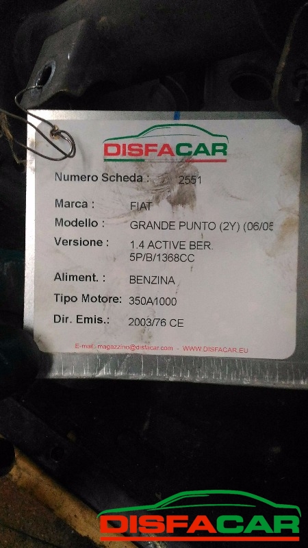 Telaietto anteriore usato Fiat Grande Punto STARJET 2005, codice 350A1000 – foto 10 di 13