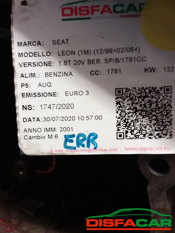 Cambio usato Volkswagen Golf Serie 4 - SEAT LEON 1998, codice AJM – foto 9 di 9