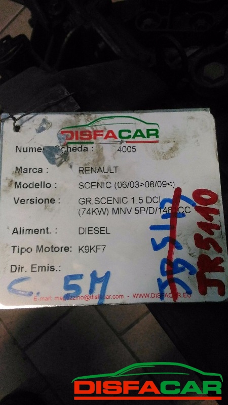 Cambio usato Renault Scenic GRAN SCENIC KANGOO 2003, codice K9KF7 – foto 10 di 15