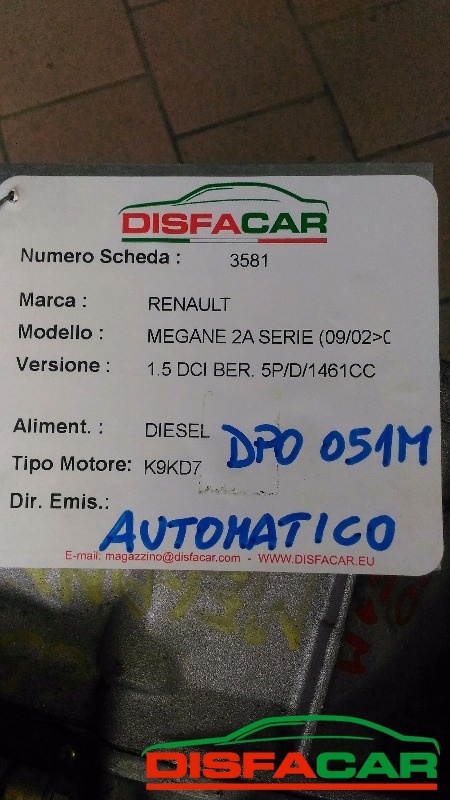 Cambio usato Renault Megane 2A SERIE 2002, codice K9KF7 – foto 7 di 8