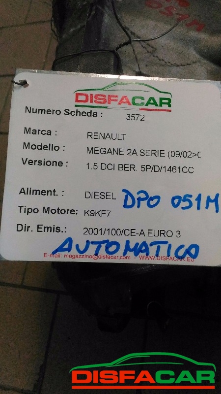 Cambio usato Renault Megane 2A SERIE 2002, codice K9KF7 – foto 8 di 8