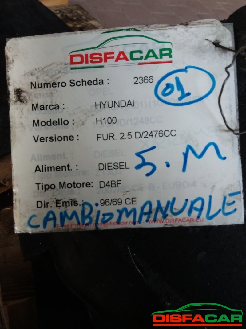 Cambio usato Hyundai H 100 2001, codice D4BF – foto 12 di 12