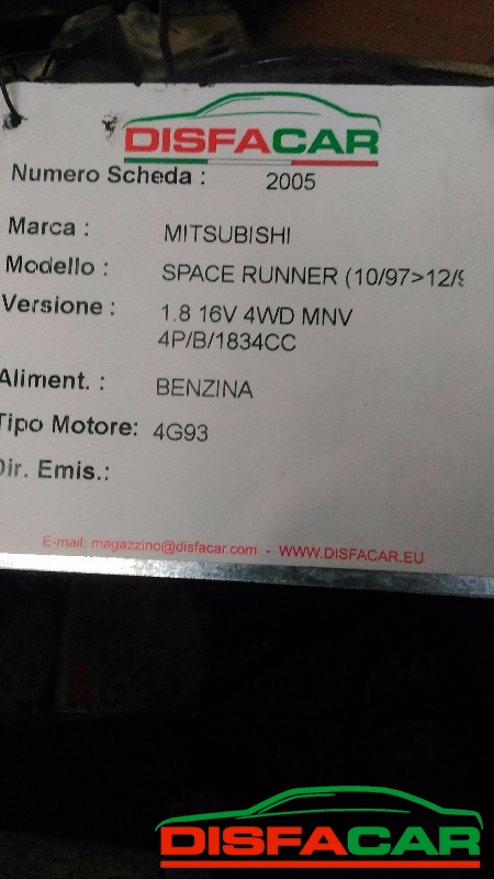 Cambio usato Mitsubishi Space Runner 1997, codice 4G93 – foto 12 di 12