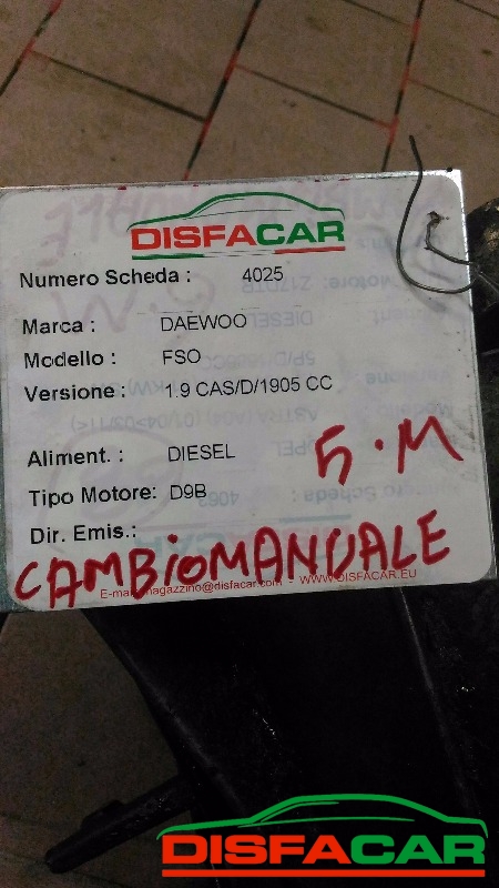Cambio usato Daewoo FSO, codice D9B – foto 9 di 9