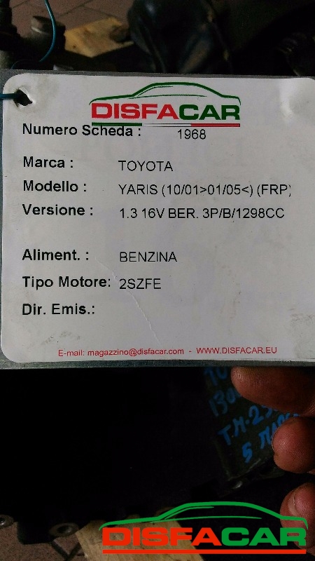 Cambio usato Toyota Yaris COPPA MOTORE IN ALLUMINIO 2001, codice 2SZFE – foto 7 di 7