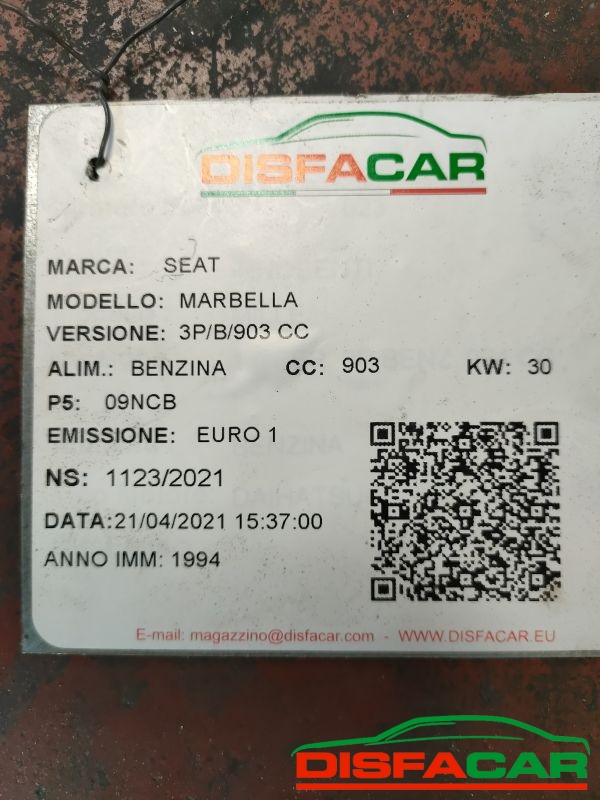 Serbatoio usato Fiat Panda 1A SERIE - SEAT MARBELLA 1983, codice 141A.000 – foto 6 di 6