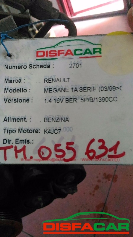 Motore usato Renault Megane 1A SERIE 1999, codice K4JC7 – foto 8 di 8