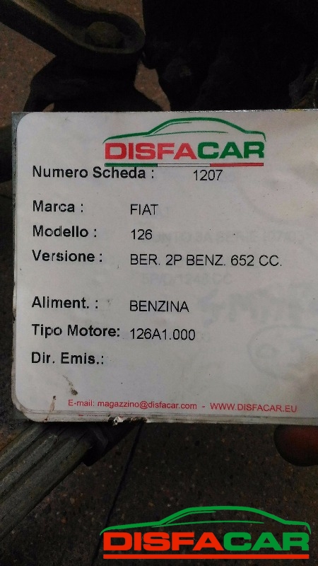Telaietto anteriore usato Fiat 126, codice 126A1000 – foto 6 di 12