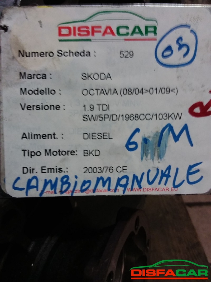 Cambio usato Skoda Octavia GOLF 5A SERIE - AUDI A3 - GOLF PLUS - PASSAT - ALTEA 2004, codice BKD – foto 20 di 27