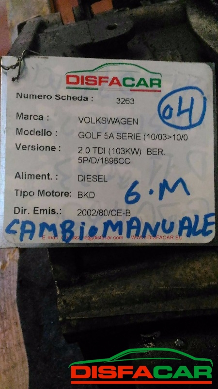Cambio usato Skoda Octavia GOLF 5A SERIE - AUDI A3 - GOLF PLUS - PASSAT - ALTEA 2004, codice BKD – foto 18 di 27
