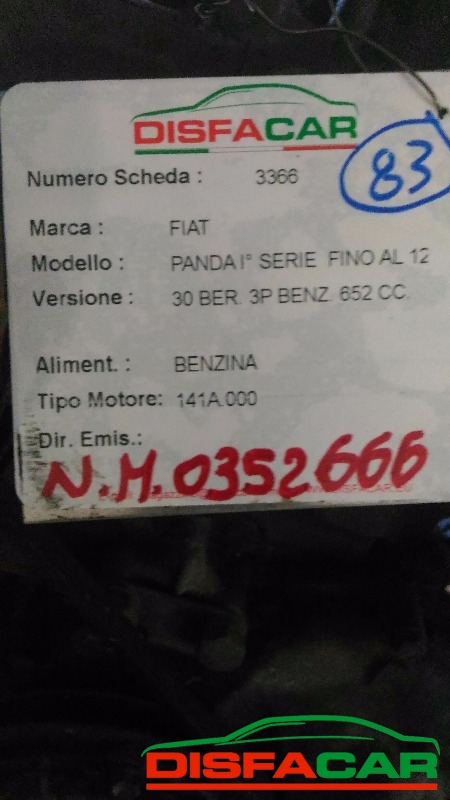 Motore usato Fiat Panda 30 1983, codice 141A000 – foto 10 di 10