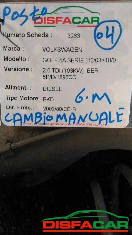 Assale posteriore usato Volkswagen Golf 5A SERIE - 6A SERIE -ALTEA 2003, codice BKD – foto 8 di 18