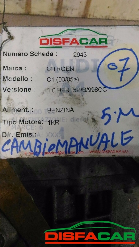 Cambio usato Citroën C1 2005, codice 1KR – foto 8 di 8