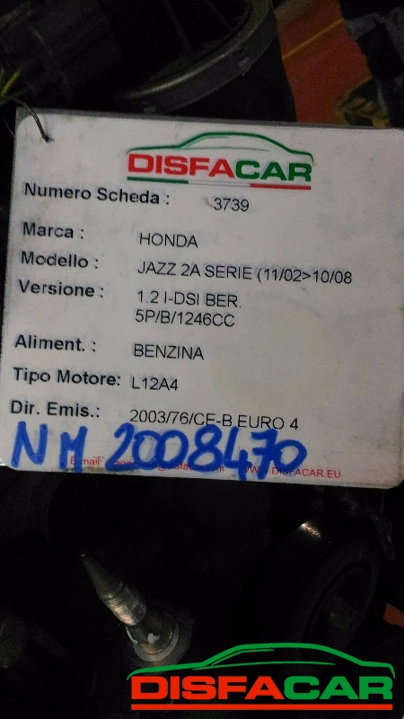 Motore usato Honda Jazz 2A SERIE 2002, codice L12A4 – foto 8 di 8