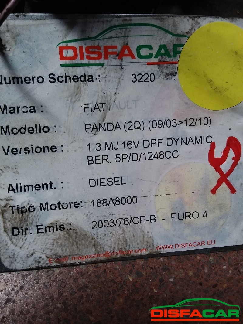 Telaietto anteriore usato Fiat Panda MANCA PINZA SX. SOLO MOZZI 2003, codice 188A8000 – foto 9 di 11