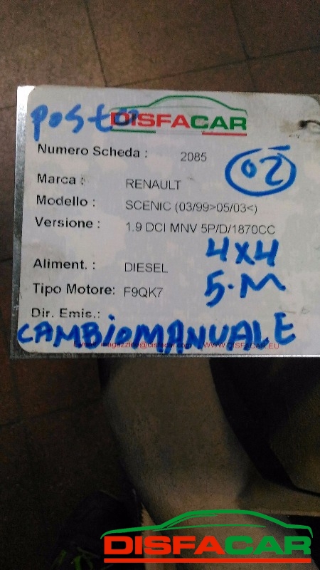 Differenziale posteriore usato Renault Scenic 4WD 1999, codice F9QK7 – foto 11 di 11