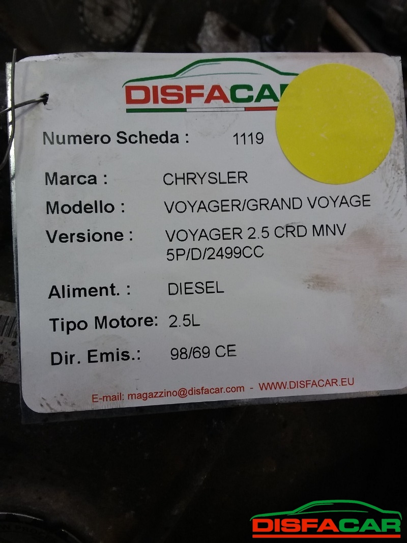 Cambio usato Chrysler Voyager GRAND VOYAGER 2001, codice t850 – foto 19 di 19