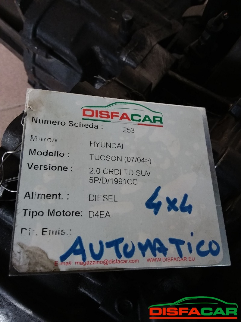 Cambio usato Hyundai Tucson 4WD 2004, codice D4EA – foto 9 di 9