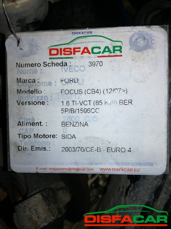 Telaietto anteriore usato Ford Focus 2007, codice SIDA – foto 6 di 6