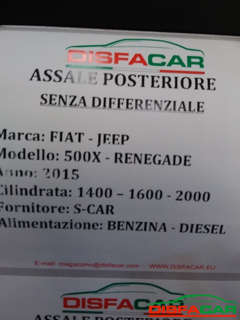 Assale posteriore usato Fiat 500X 4WD 4X4 SENZA DIFFERENZIALE 2015 – foto 10 di 10