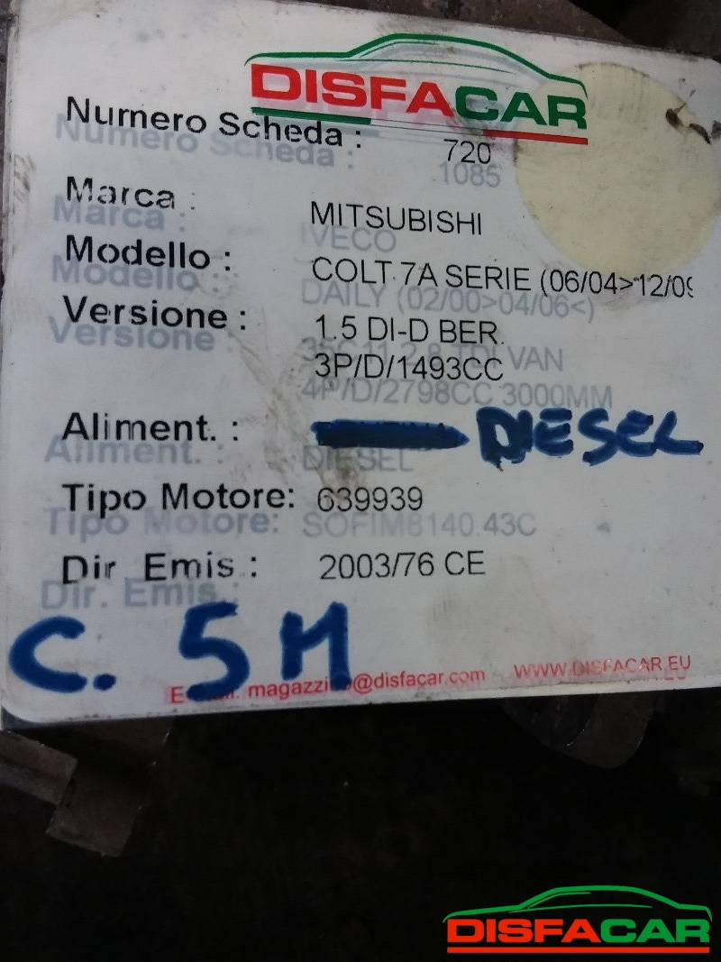 Cambio usato Mitsubishi Colt 7A SERIE 2004, codice 639939 – foto 9 di 9