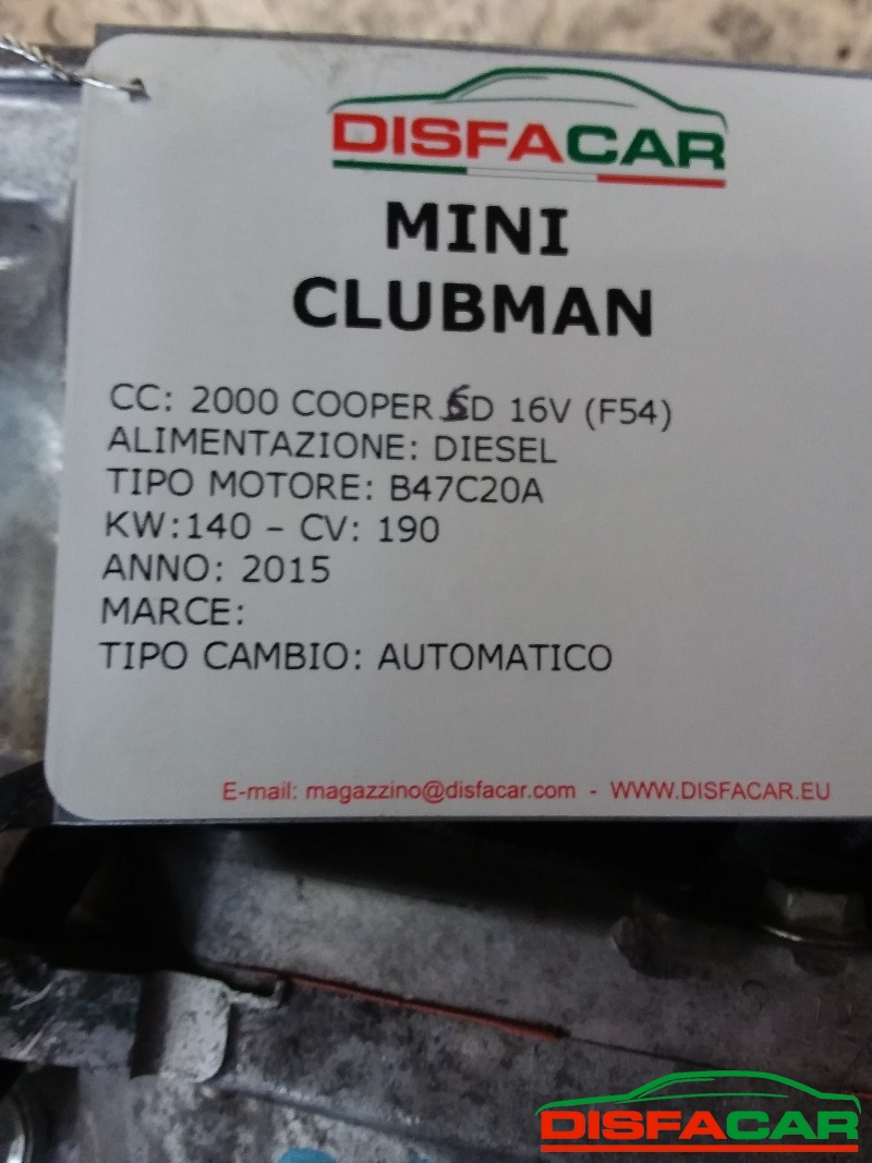Cambio usato Cooper SD Clubman F54 2015, codice B47C20A – foto 14 di 14