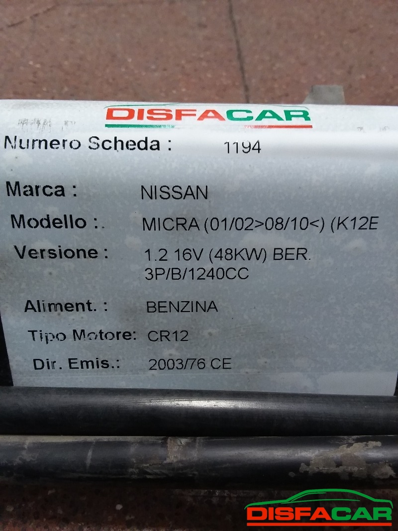 Assale posteriore usato Nissan Micra K12E 2002, codice CR12 – foto 8 di 10
